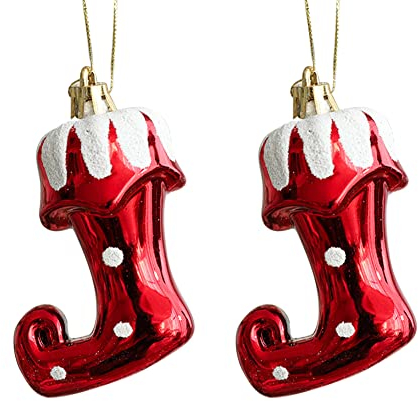 URFEDA Christbaum Deco - Schmuck - Zuckerstangen&Weihnachtsmann, 2 Stück Zuckerstangen Glitzernd Weihnachten Deko Weihnachtsbaumschmuck Weihnachtsbaum Anhänger
