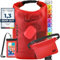 Nordlight wasserdichte Tasche 3er Set (Rot) - Dry Bag 10l + wasserdichte Handyhülle + wasserdichte Hüfttasche | IPX8 Schutz | Mit Verstellbaren Gurten Für Strand, Stand Up Paddling