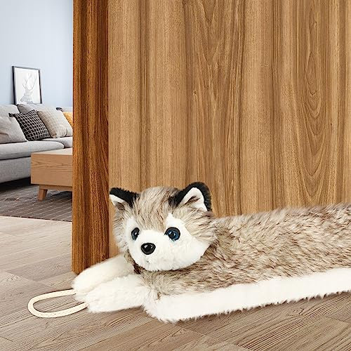 NABOWAN Zugluftstopper unter der Tür, 91,4 cm – entzückender Hund, robuster Zugluftstopper für Tür und Fenster, Tier-Zugluftstopper für die Unterseite der Tür