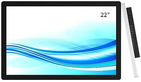GreenTouch 22 Inch Open-Frame Touchscreen LCD Monitor - Capacitive PCAP Multi Touch -1680x1050-16:10-Black and Silver Bezel