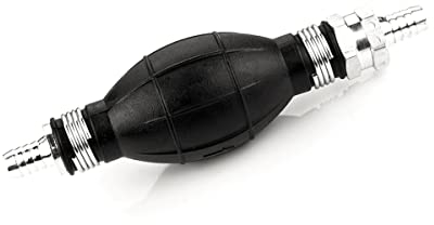 LST Kraftstoff Handpumpe Umfüllpumpe mit 10mm Schlauchanschluss, Förderpumpe für Benzin, Diesel, Öl, Wasser, Sechskantgewinde 22 mm, Einwegpumpe, Siphonpumpe für Kraftstoffsysteme