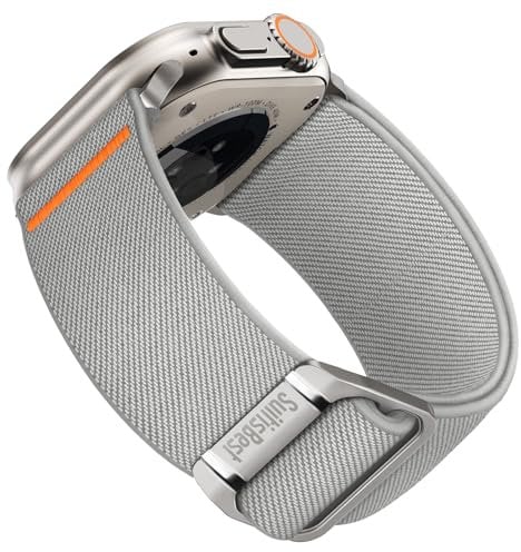 Suitisbest Sport Straps Compatible for Apple Watch Ultra 2 Straps 49mm 46mm 45mm 44mm 42mm for Men, Wide Stretchy Nylon Solo Loop Band for iWatch Ultra 2/Ultra Series 10 9 8 7 6 5 4 3 2 1 SE