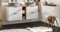 NAKA Adel Badmöbel-Set mit 2X Waschbecken Waschtisch 140 cm Badschrank Soft Close Schubladen Badezimmerschrank Waschbeckenunterschrank Weiß