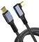 VCOM 240W USB4 Cable Right Angle, 90 Degree Thunderbolt 4 CableSupport 40Gbps Data Transfer,8K/4K Video, USB C to USB C Cable for MacBook Pro/iPad Pro/Docking (0.8 Meter)