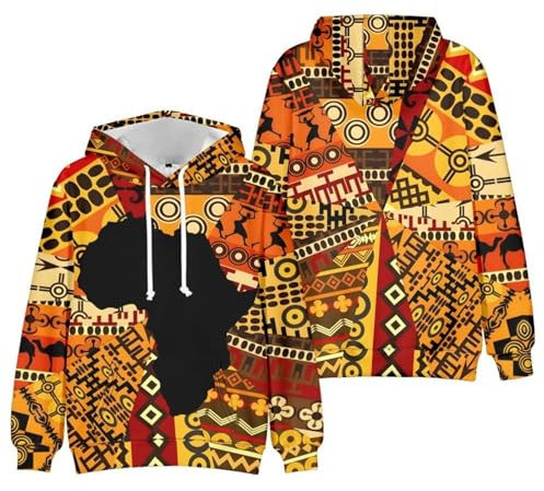 Felpe con Cappuccio da Uomo Felpe Pullover Felpe con Cappuccio A Maniche Lunghe con Coulisse Felpa con Cappuccio Casual Autunno E Inverno Stile Etnico (Color : Style2, Size : 4XL)