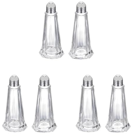 Westmark Universalstreuer-Set, 2-tlg., Fassungsvermögen: je 40 ml, Glas/Rostfreier Edelstahl, New York, Silber/Transparent, 65262270 (Packung mit 3)