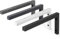 HOLZBRINK Regalwinkel Metall 45x20 cm HLA-B (2 St.) | Wandkonsole für Aufsatzwaschbecken, Schwerlastwinkel für Küchenregal | Farbe: Rohstahl mit Klarlack
