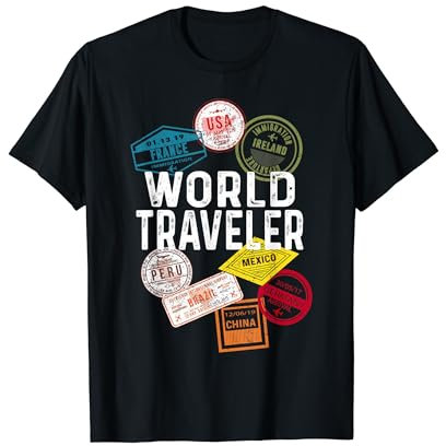 Reisepass-Stempel für Weltreisende T-Shirt