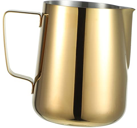 Zerodeko Jarra Leche De Acero Inoxidable Escala Taza Para Latte Art Para Cafés y Restaurantes