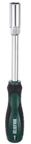 QUARKZMAN Llave de Tuercas Métrica de 14 Mm Cr-V con Punta No Magnética Ejes Huecos Destornillador de Vaso Hexagonal con Mango Antideslizante para Reparación de Automóviles