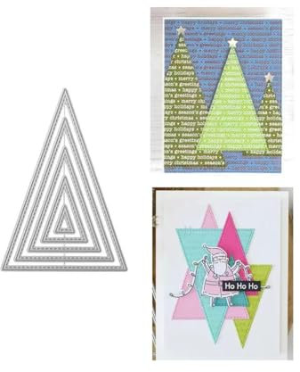 Dreieck Rahmen Weihnachtsbaum Stanzschablonen Weihnachten Stanzen für DIY ScrapBooking Album Dekorative Papier Handwerk und Karten Herstellung