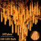 Roytong Halloween Lichter, Orange Meteorschauer Lichter, 10 Röhren 540 LED 20 Zoll Eiszapfen Lichter für Weihnachtsbaumschmuck Outdoor, wasserdichte Stecker Fallende Regenlichter für Urlaub Party