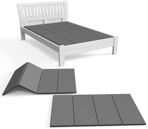 Irrical Light and Thin Bunkie Board, Folding Spring Box,King Size 57.5x80'', Large Double Bed 10MM, Bed Support Flat Noodles,Light and Thin, Breathable, Noise Minimizing