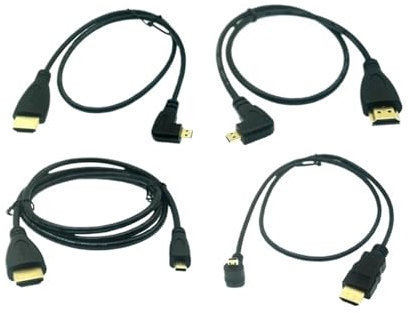 CTCOIJRN Cable Adaptador Compatible con HDMI M1cro HD Macho de 15CM Compatible con cámara A5100 A6300(Straight,1.5M)