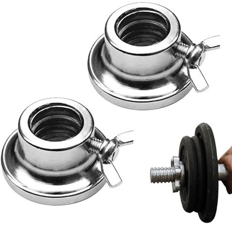 Dumbbell Lock, Dumbbell Collars, 2X Hex Dumbbell Nut Collars, Weight Stoppers, Weight Bar Clamps, 1 Inch Dumbbell Clip for Fitness Training