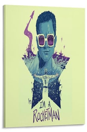 SBNCXHDJK Rocketman (2019) Filmposter, dekoratives Gemälde, Leinwand, Wandkunst, Wohnzimmer, Poster, Schlafzimmer, Gemälde, 30 x 45 cm