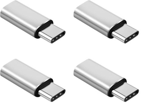 4 Pcs Lightning to USB C Adapter, Lightning Female to USB C Male Adapter for iPhone 16/16 Pro/16 Pro Max/15/15 Pro Samsung S24/S23 iPad Support Fast Charging & Data Sync, Not for Audio/OTG/Headphone