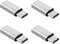 4 Pcs Lightning to USB C Adapter, Lightning Female to USB C Male Adapter for iPhone 16/16 Pro/16 Pro Max/15/15 Pro Samsung S24/S23 iPad Support Fast Charging & Data Sync, Not for Audio/OTG/Headphone