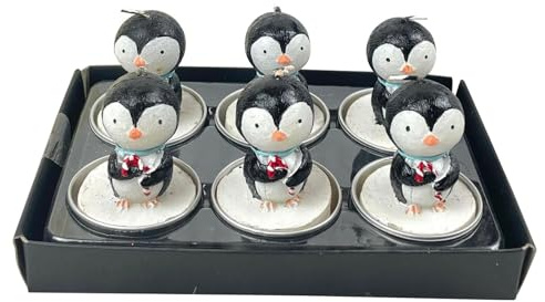 Pinguin-teelichters - Wachs Teelichters Ohne Duft | Duftlose Teelichtkerzen In Tierform, Handgefertigte, 3 Stunden Lang Brennende Kleine Teekerzen, Rauchfreie Kerze Für Partyzubehör Für Kinder