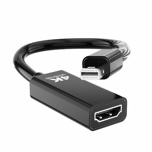 Arvitek Mini DisplayPort vers HDMI, 4K@60Hz, Adaptateur Mini DP vers HDMI, Thunderbolt 1/2 vers HDMI pour iMac, MacBook, Surface Pro, Moniteur, Modes Miroir et Étendu