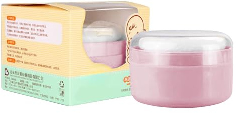 Talcum Powder Container - 3.54 Inch Portable Dusting Case for Talc, Refillable Lightweight Holder with Soft Applicator, Convenient Travel Storage for Baby Care, Body Freshness, Everyday Use