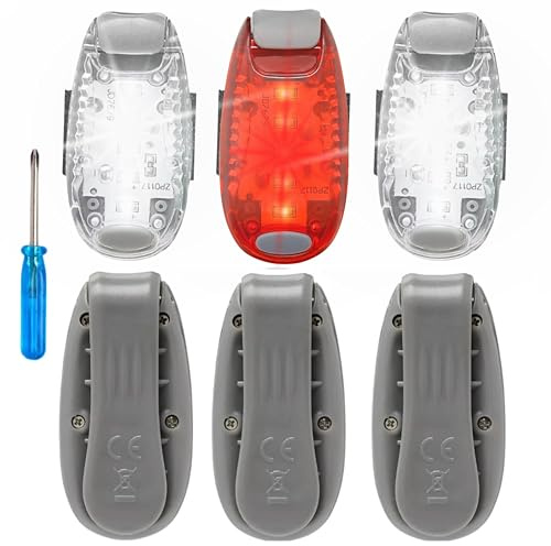 Bearactive 3 Pack LED Lauflichter für Läufer - Reflektierende Clip-On Sicherheits-LEDs für Westen, Hunde, Fahrräder & Spaziergänge - Laufgeschenk für Männer und Frauen