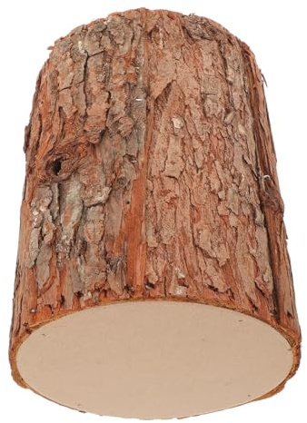 HANABASS Decorazione Tronco Albero di Natale in Legno Rustico, Base Leggera Senza Manutenzione, Supporto per Tealight e Decorazioni Fai-da-Te