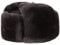LIERYS Schiwago Pelzmütze aus Leder in Schwarz oder Braun (ca. 12 cm hoch) - Uschanka mit Steppfutter - Russenmütze mit Fell (Schwurwolle) - Wintermütze Größen S-XXL braun M (56-57 cm)