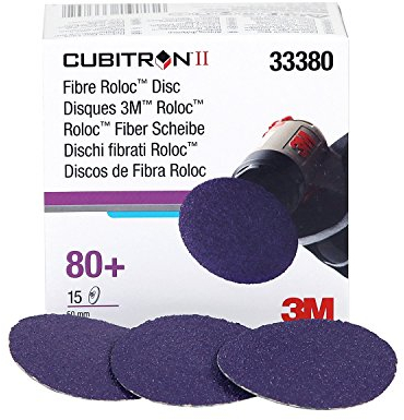 3M Cubitron II Roloc Fiberscheibe 786C, 33380, 2 Zoll (50 mm), 80+, 15 Scheiben pro Karton, 6 Kartons pro Karton