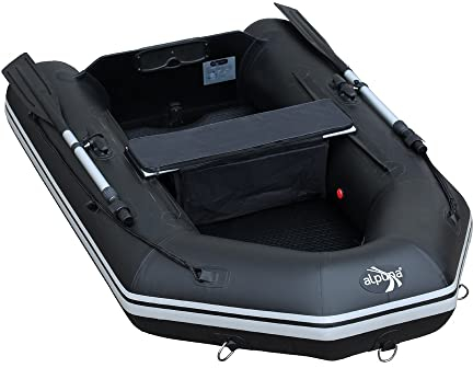 ALPUNAnautic KL 200 ultraleichtes PVC-Schlauchboot mit Rucksack (Schwarz)