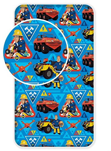 Jerry Fabrics JF0253 Children's Bed Linen Fireman Sam Cotton, Multi-Colour, 200 x 140 x 0.5 cm