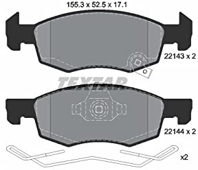 TEXTAR Bremsbelagsatz vorne 2214301 | Kompatibel mit: OPEL CORSA E, CORSA E Kasten/Schrägheck
