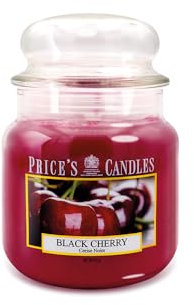 Price's Candles - Candela in Giara Media Black Cherry - Durata Fino a 90 ore di Combustione