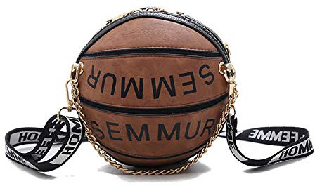 Leder Schulter Messenger Bag Umhängetaschen Für Frauen Personality Basketball Geldbeutel Handtaschen