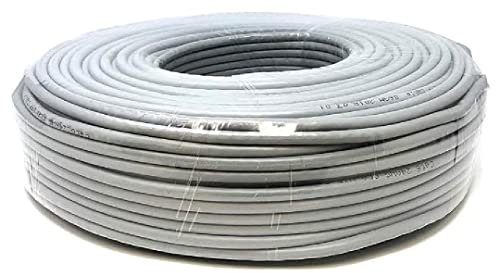 Vsnetwork - Cable de Red 50 MT UTP CAT6 CCA RJ45, Bobina de Red Gigabit 10/100/1000 Mbps, LAN ADSL Ethernet CCTV, Color Gris