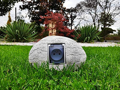 Dekoratives Gehäuse für Stromanschluss Steckdose – Gartenbetonornamente