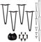 Relaxdays Hairpin Legs, 4er Set, 2 Streben, Metall, Haarnadel Tischbein für Hocker, Tisch & Schrank, 30 cm hoch, schwarz