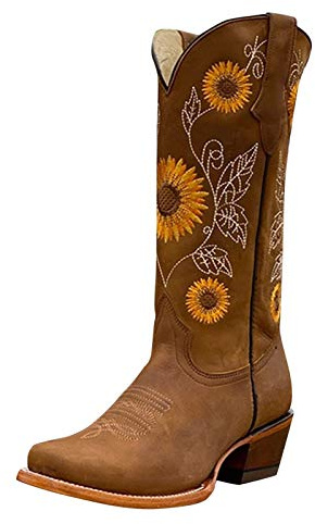 Stiefeletten Damen Weiter Schaft Overknee Stiefel Damen Stiefel Damen Plus Size Fashion Stiefel Dicker Absatz Runde Zehe Bestickte Kurze Stiefel (38,2khaki)