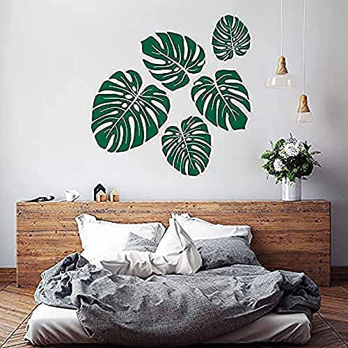 Feuilles tropicales vinyle Sticker mural thème forêt décor de chambre Monstera feuille Style Stickers muraux feuilles de forêt tropicale