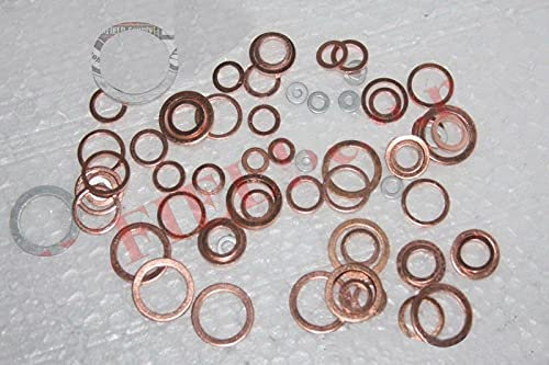 AEspares Banjo Washer Kit Copper Made Flat Washer 65pc. Approx.Suitable For Massey Ferguson