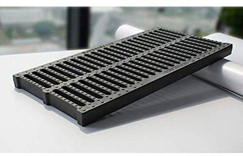 Caniveau Exterieur Caniveau Douche Italienne Douche de douche linéaire Empêcher les objets de la chute des ordures de filtre à double rangée Coupe anti-dérapable anti-dérapable anti-odeur Drain, 14 ta