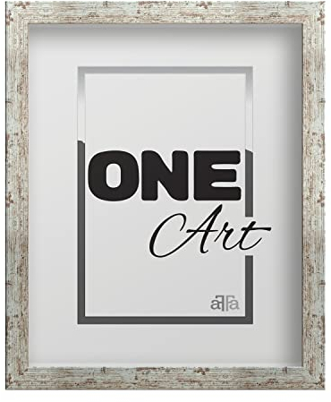 aFFa frames, Hekla, Cadre photo MDF, facile à nettoyer, rectangle, avec façade en verre acrylique, pin blanchi, 40x60 cm