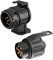 SPARKMOTO 13 auf 7 polig Anhänger Adapter und 7 auf 13 polig Adapter Kit,Auto zu Hänger Adapter für PKW AHK Fahrradträger adapter,Anhängerkupplung Steckdose Adapterstück Adapter Konverter mit cover(B)