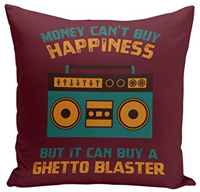 Fabulous Kissen mit Kissenbezug 40x40 cm Ghetto Blaster - Money Can't Buy Happiness Radio-Kassette