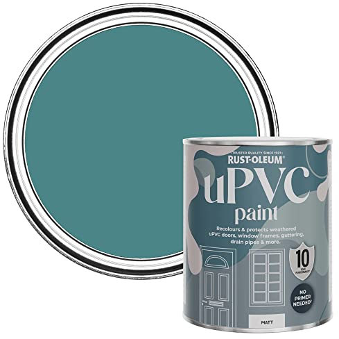 Rust-Oleum Green uPVC Door and Window Paint in Matt Finish - Peacock Suit 750ml