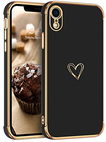 DUEDUE für iPhone XR Hülle, Hülle iPhone XR Handyhülle Silikon Stoßfeste Schutzhülle Soft Silikon TPU für iPhone XR Hülle Silikon 6.1 Schwarz