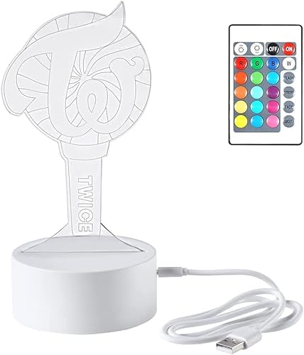 ZHENGGE Kpop Twice 16 Farben LED Nachtlicht mit Fernbedienung USB Acryl Haus Zimmerdekoration