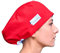 CHRYSVAL - Calot Couvrant Rouge - Bonnet Médical ou Calot Cuisine Unisexe 100% Coton Oeko-Tex - Réglable Avec Attaches Et Elastique
