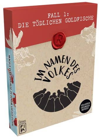 FIKA Editions, Im Namen des Volkes – Fall 1: Die tödlichen Goldfische, Familienspiel, Deduktionsspiel, 2-12 Spieler, Ab 12+ Jahren, 45 Minuten, Deutsch
