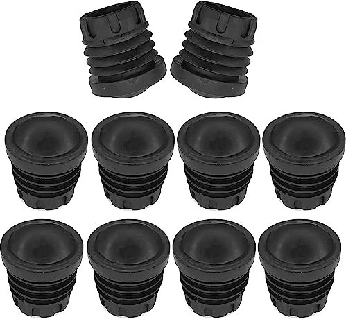 cyclingcolors 10x Pied Chaise Renforcé Antidérapant Embout Tube Rond Rentrant Caoutchouc 75kg par Pied Bouchon Meuble Table Bureau Protection Sécurité Collectivité Ecole Loisir (Øext 20mm)